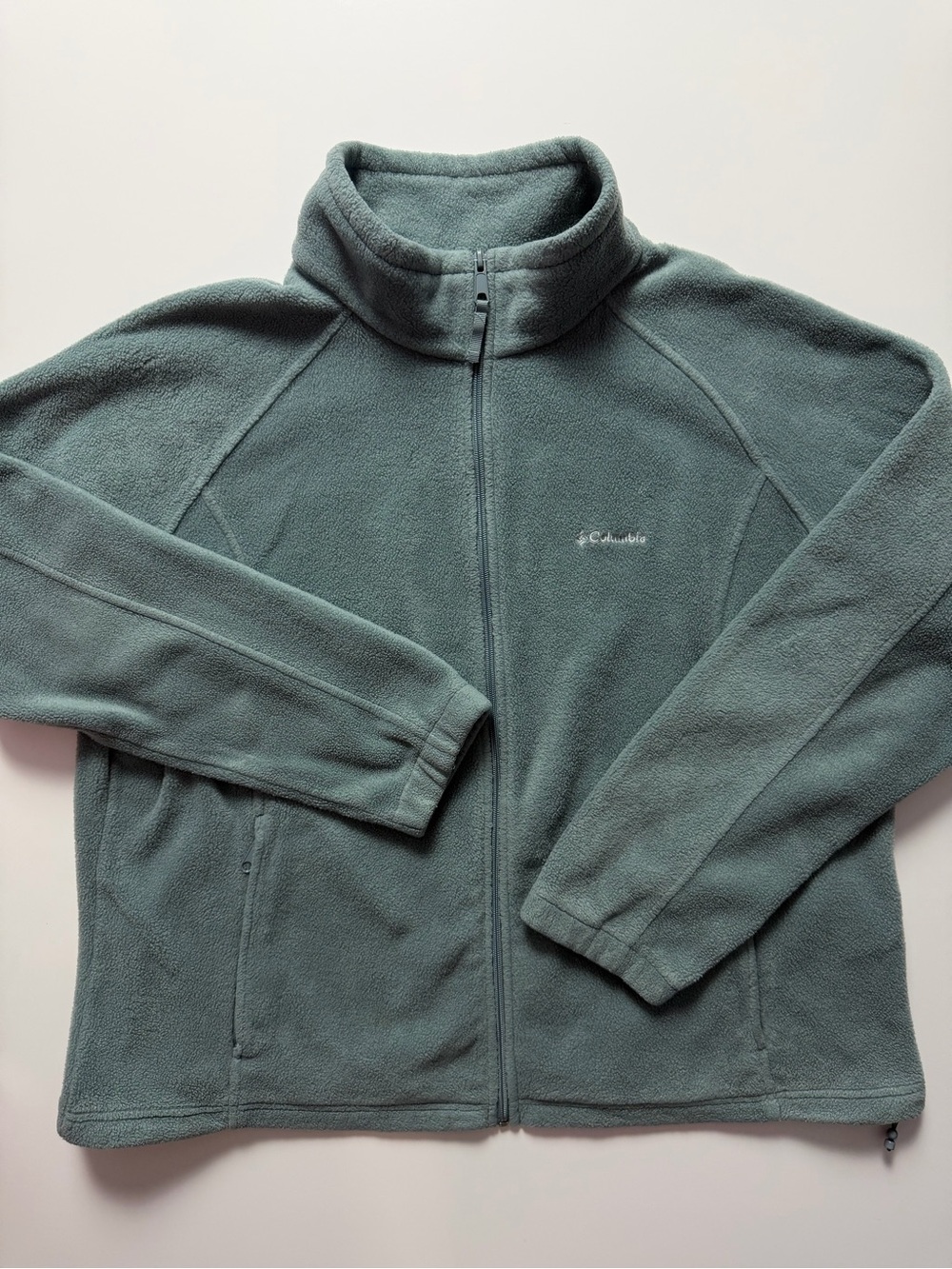 Columbia Solid Fleece Full-Zip Jacket w/ Pockets, Size 3X
